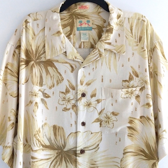 Reyn Spooner regency silk jacquard hawaiian shirt - Picture 3 of 11